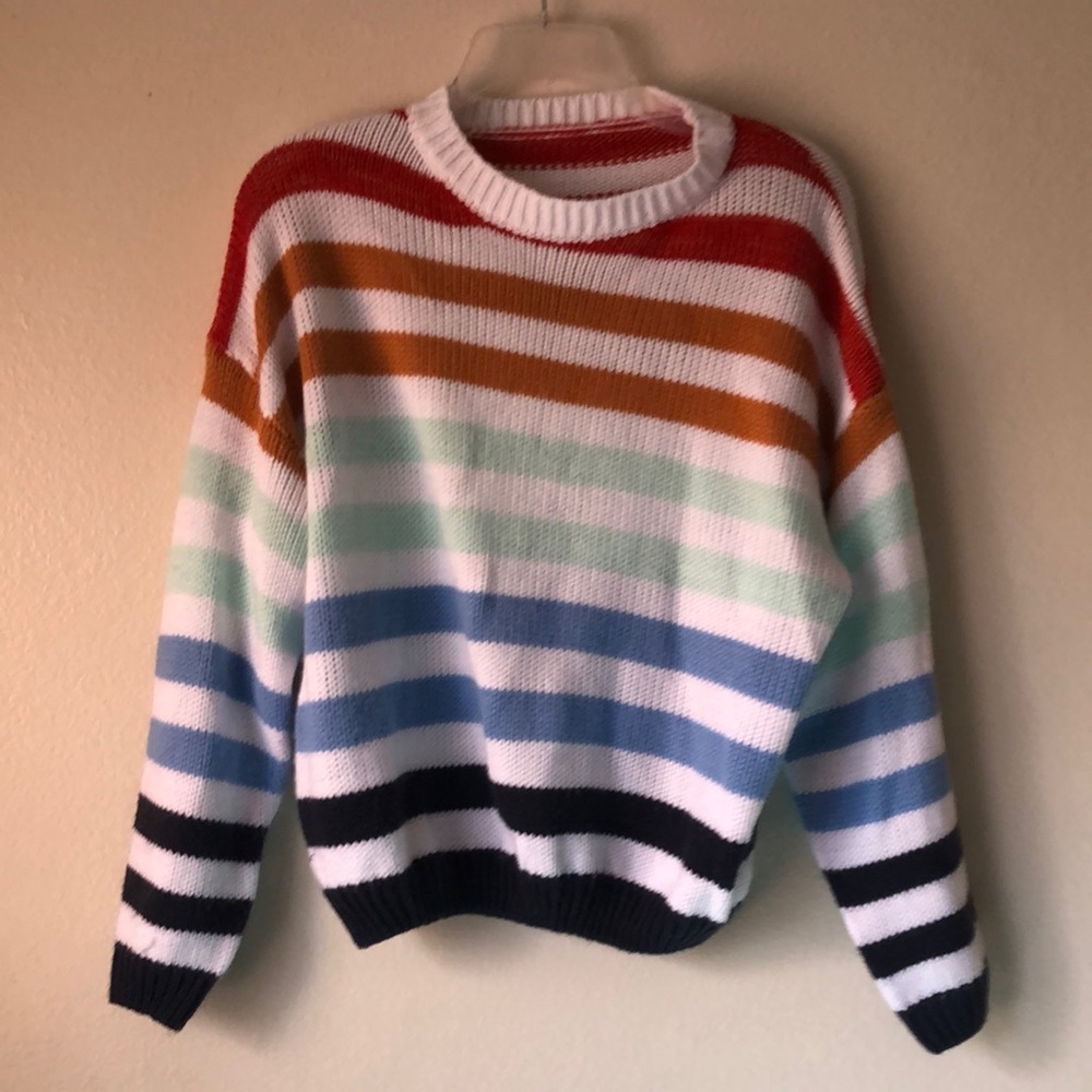 Colorful striped sweater